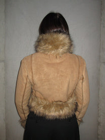 SUEDE JACKET WITH FUR