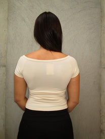 CREAM GRAPHIC T-SHIRT