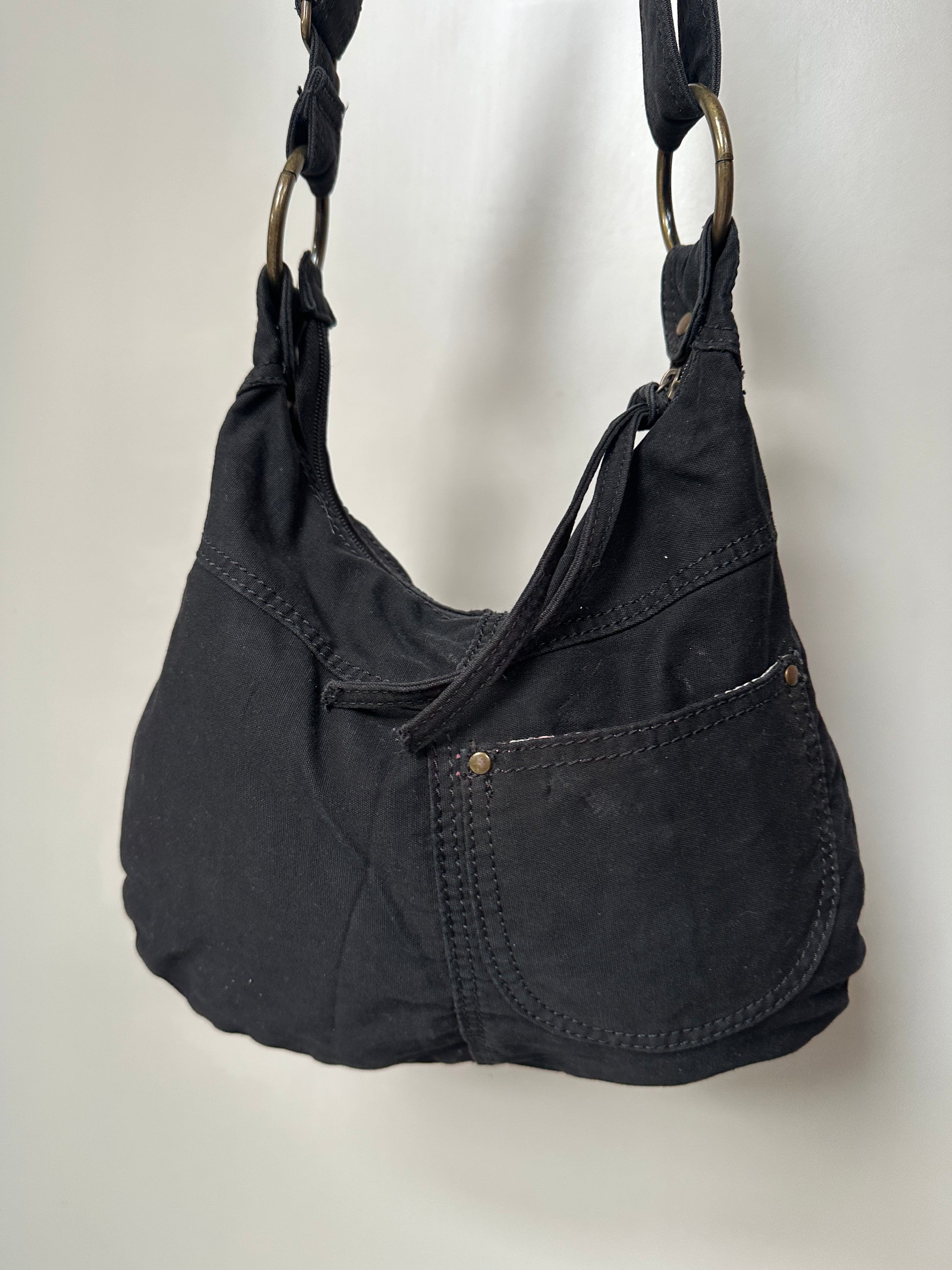 BLACK DENIM BAG