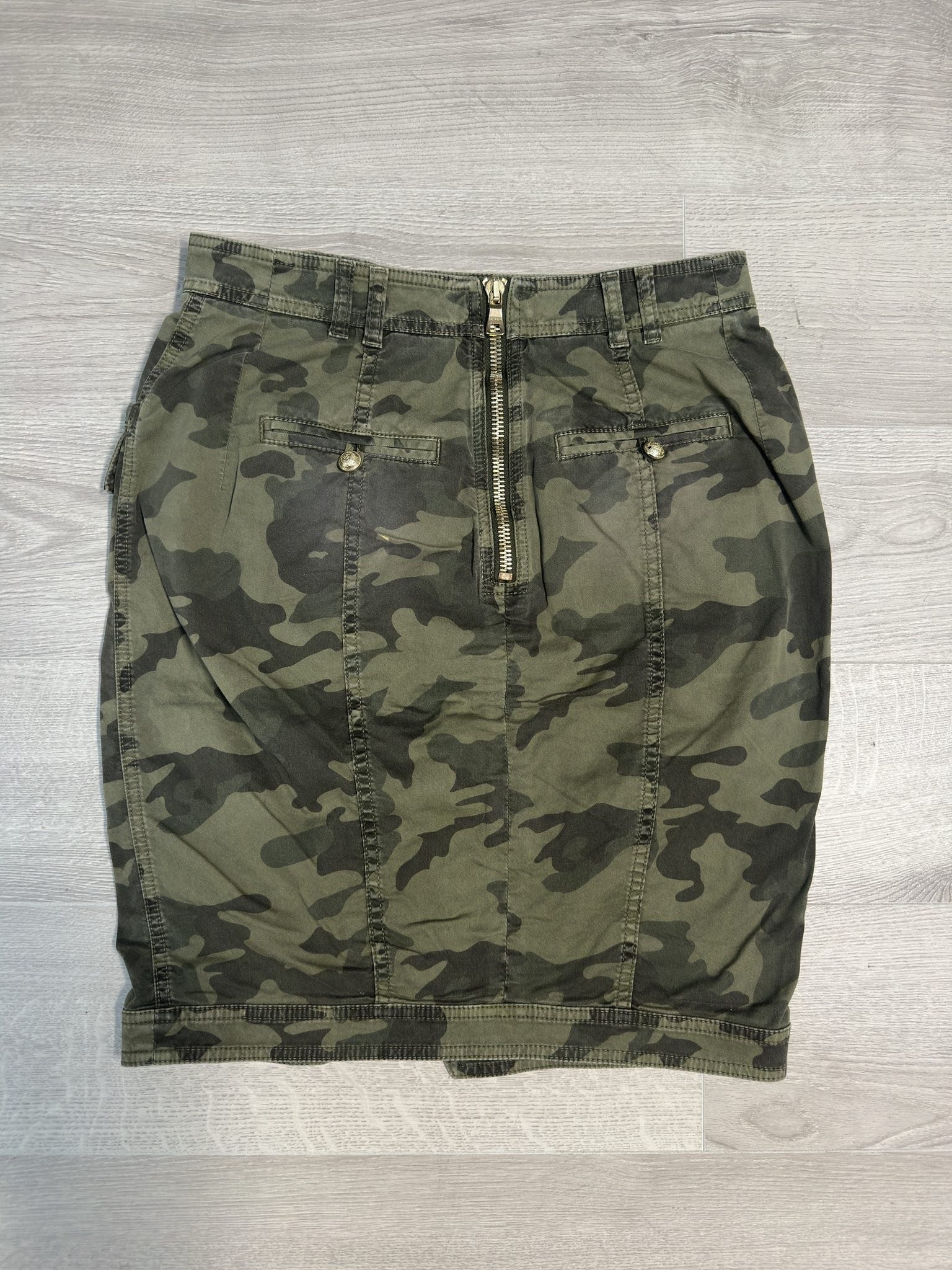BALMAN GREEN CAMO SKIRT