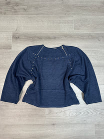 BLUE OVERSIZED SWEATER