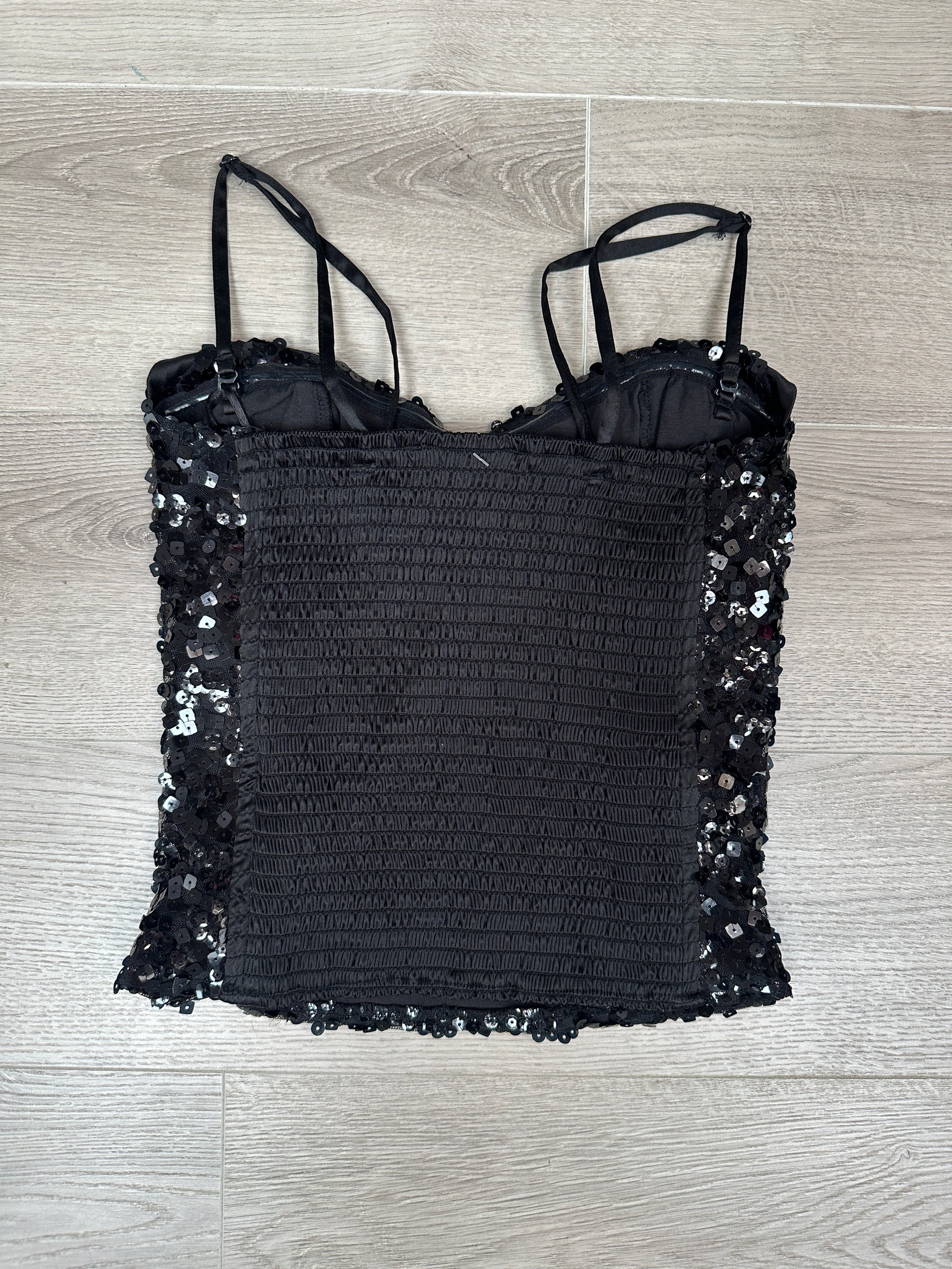 BLACK SEQUIN TOP