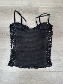 BLACK SEQUIN TOP