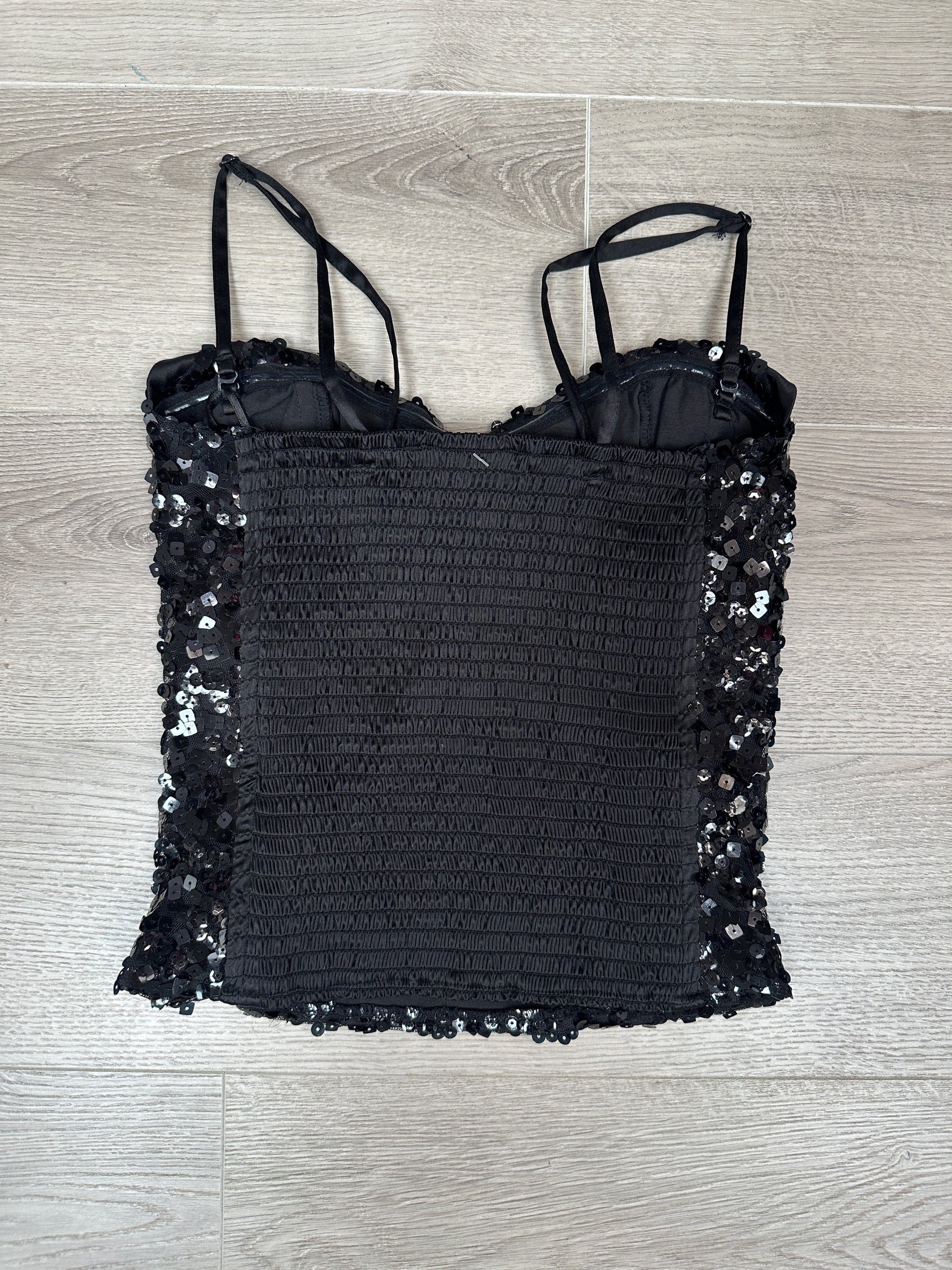 BLACK SEQUIN TOP