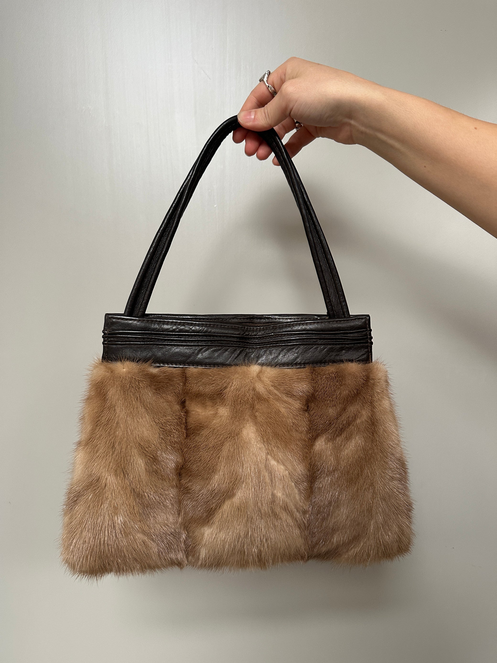 MINK FUR BAG &amp; HAND WARMER