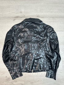 BLACK FAUX LEATHER JACKET