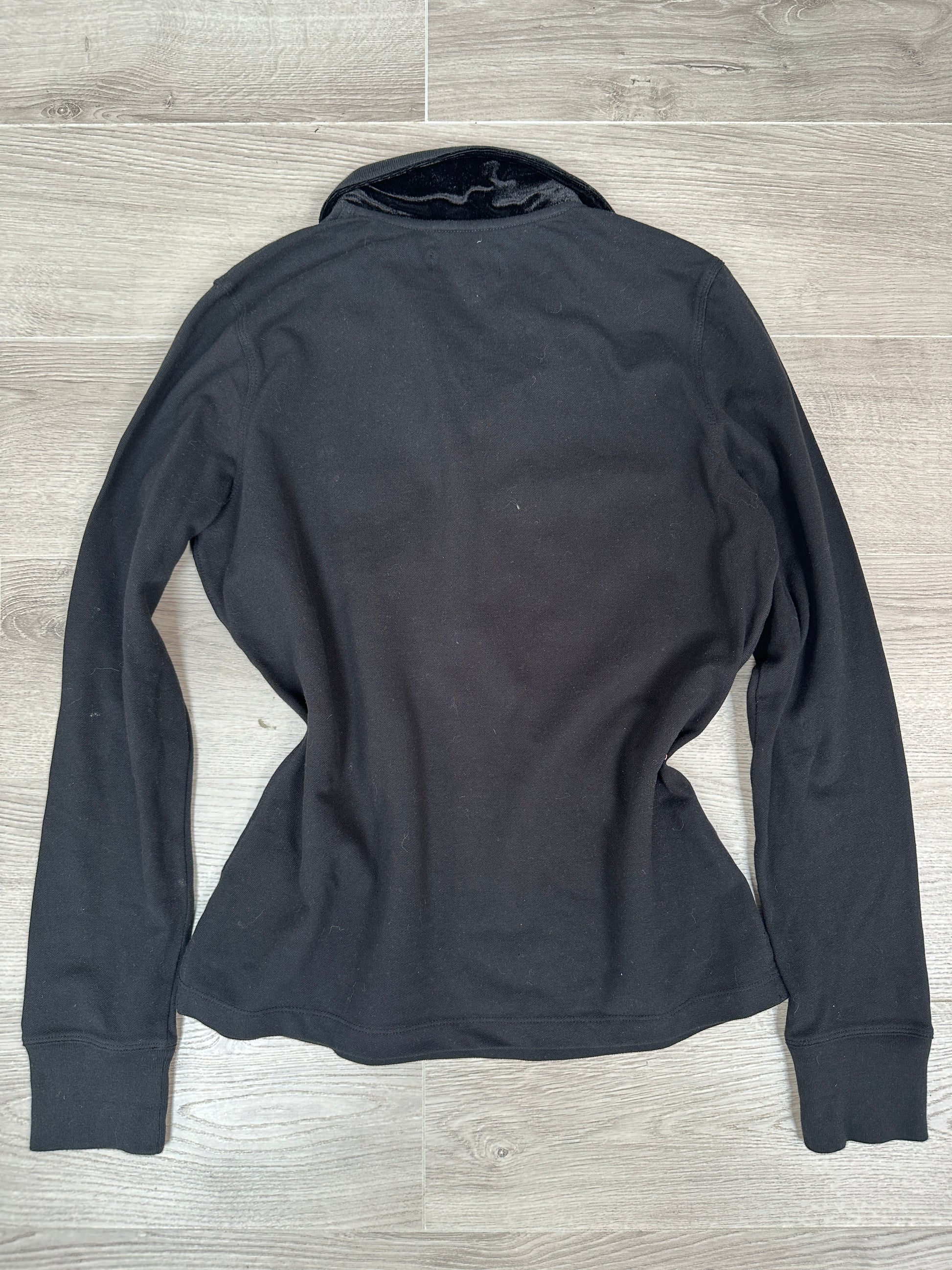 BLACK SEQUIN RALPH LAUREN POLO LONGSLEEVE