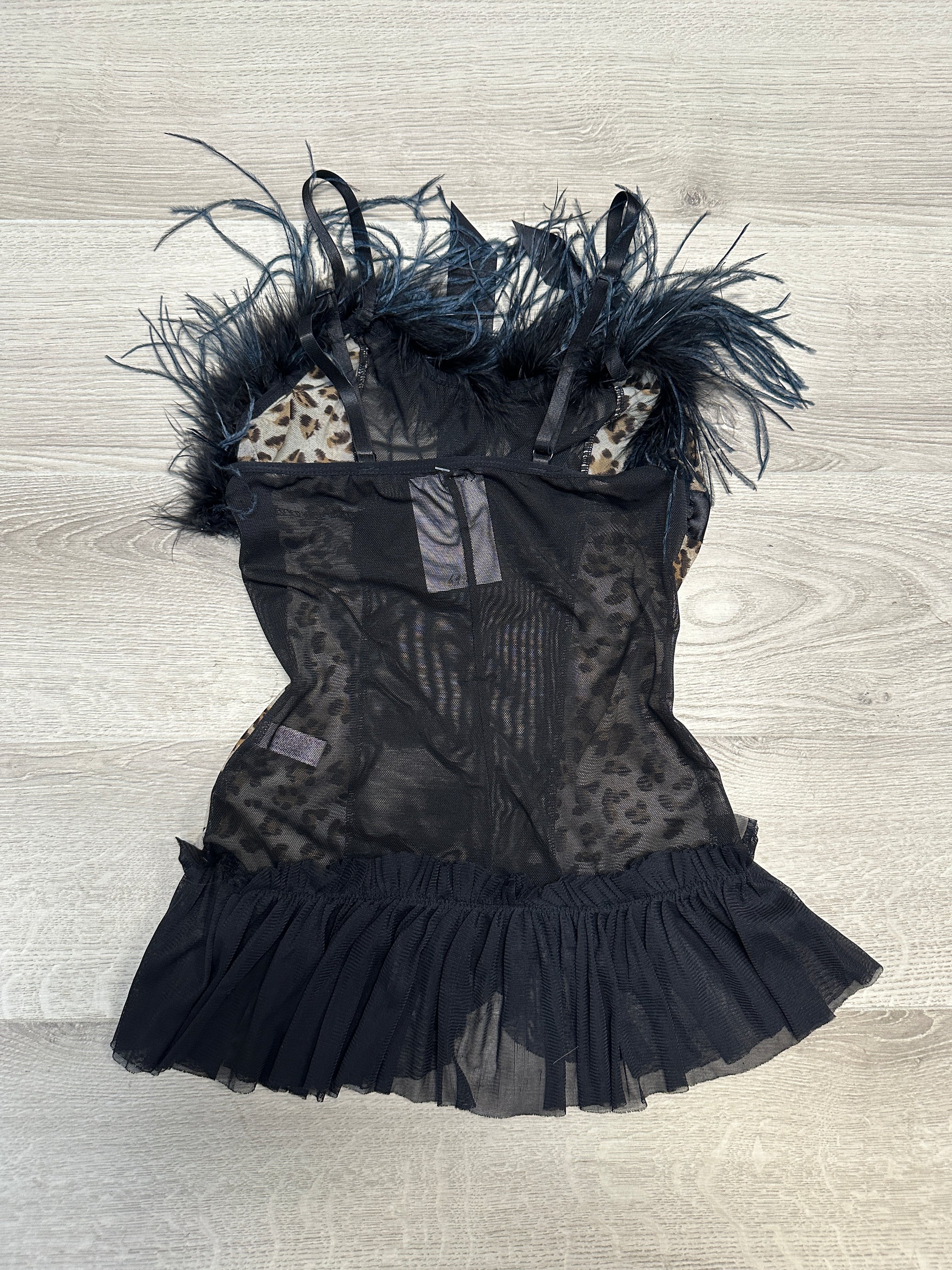 LEOPARD MESH TOP