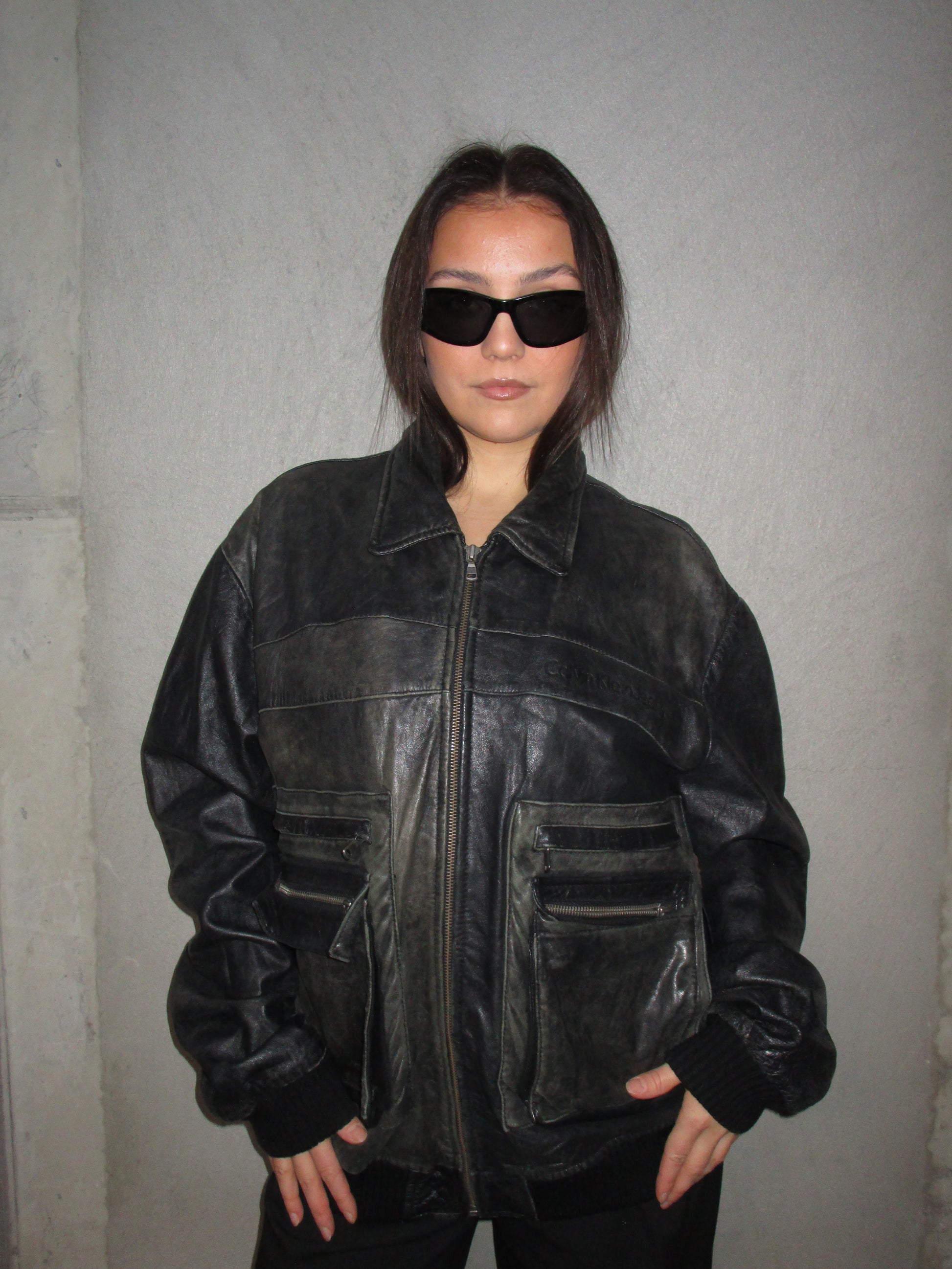 CALVIN KLEIN LEATHER JACKET