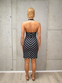 Striped halter dress