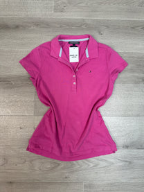 PINK TOMMY HILFIGER POLO T-SHIRT