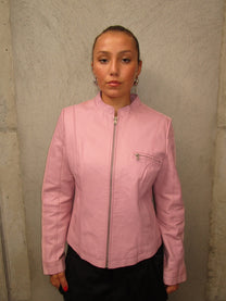 PINK LEATHER JACKET