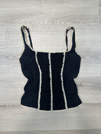 BLACK COURSET TOP