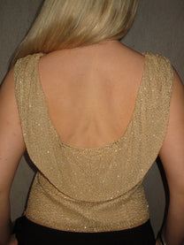 CREAM SEQUIN TOP