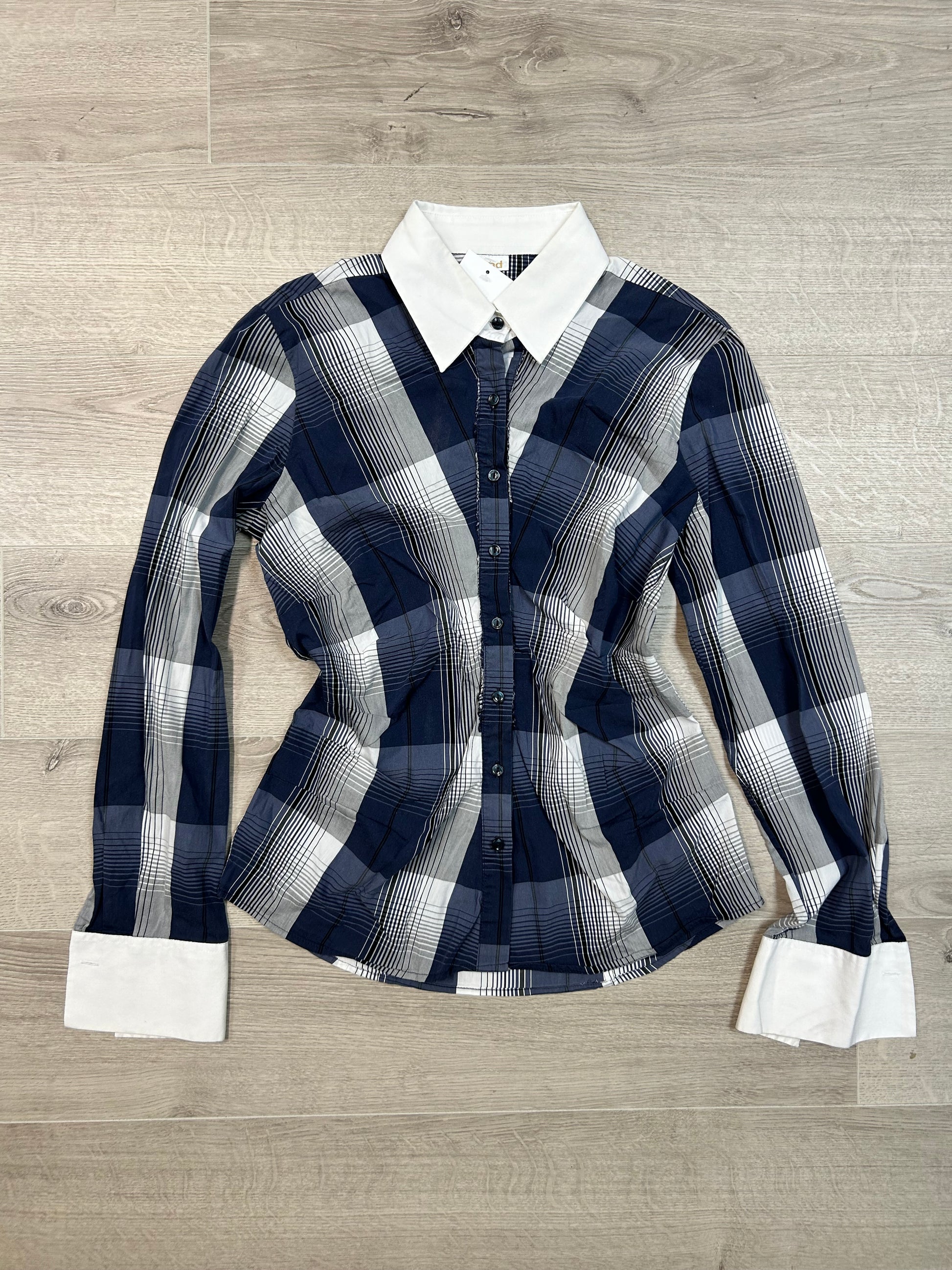 NAVY &amp; WHITE SHIRT