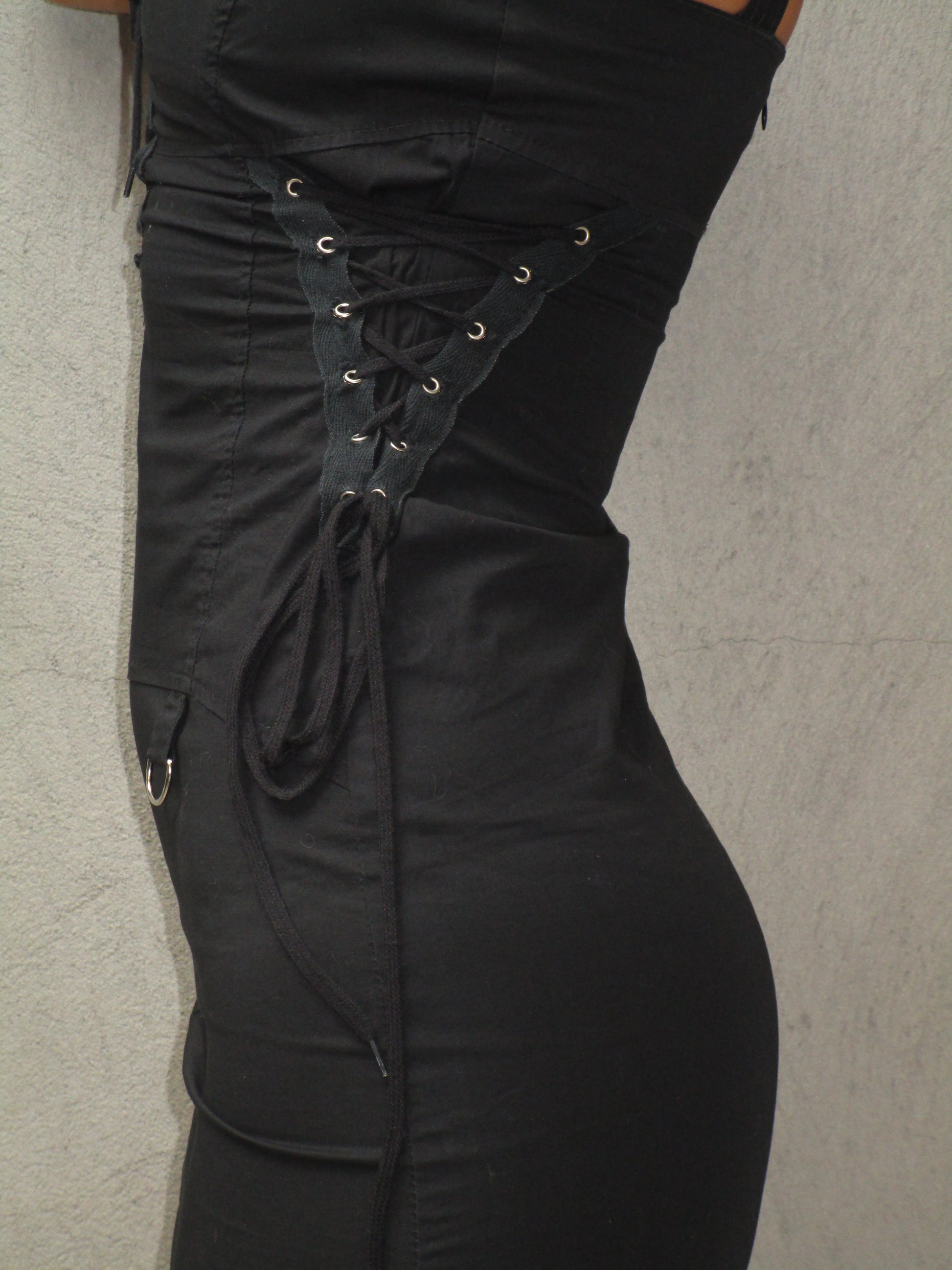Black dress with tie details