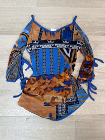 BLUE QUARTER SLEEVE TOP