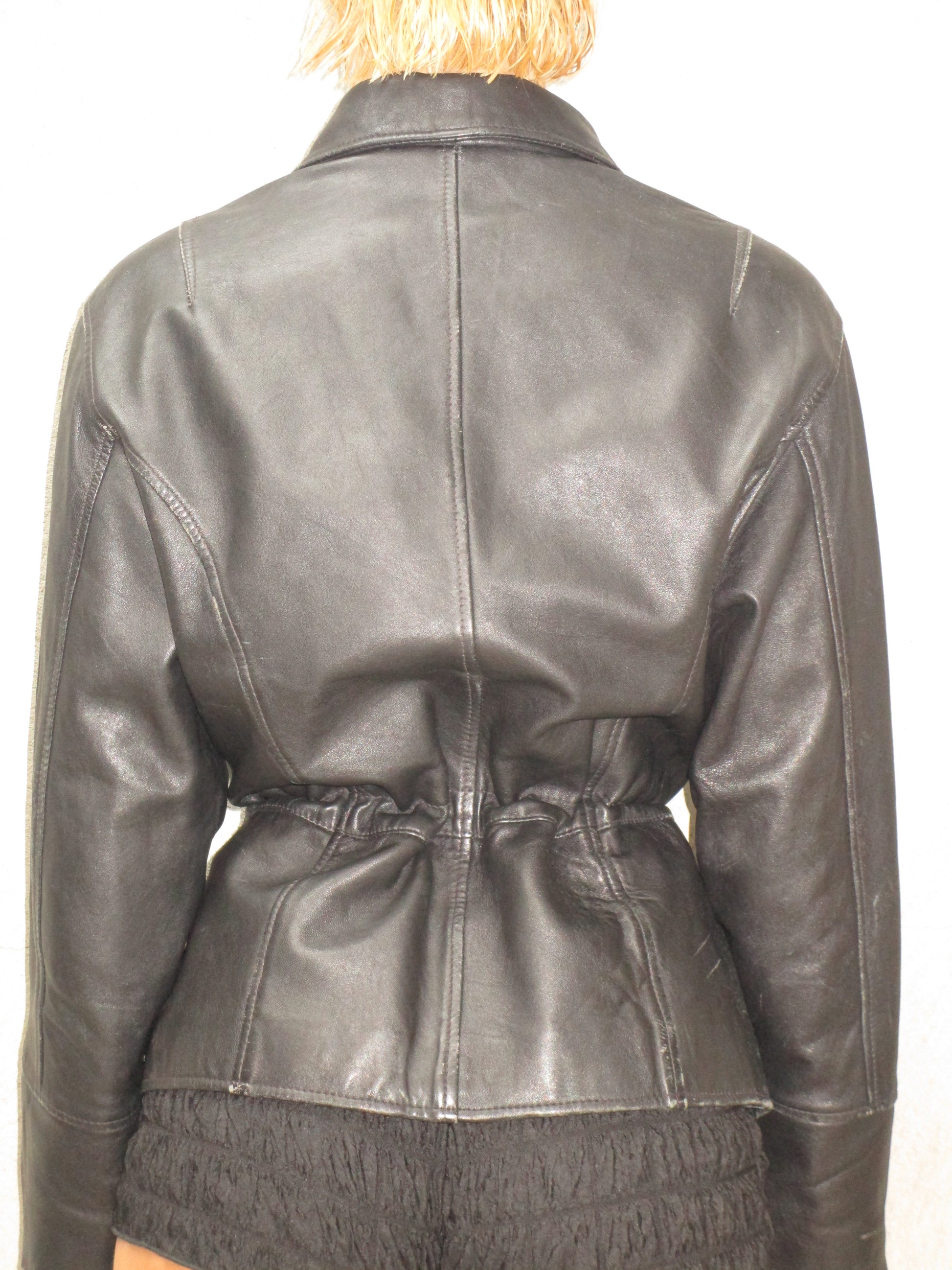 Black leather jacket