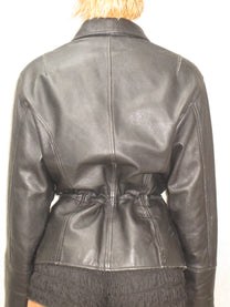 Black leather jacket