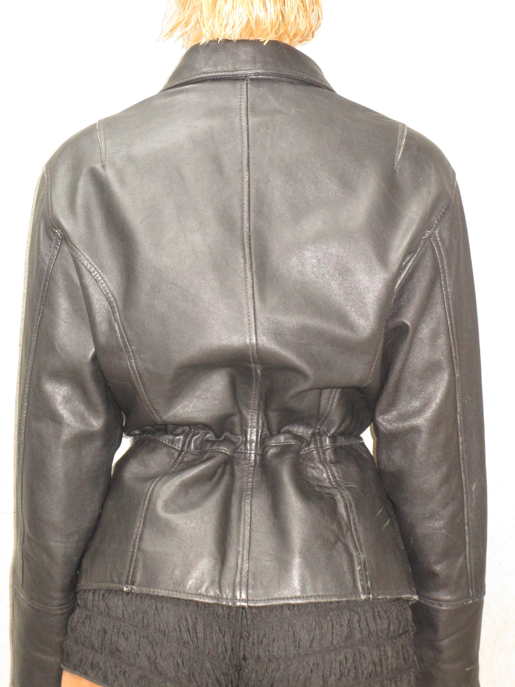 Black leather jacket