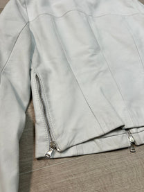 WHITE LEATHER JACKET