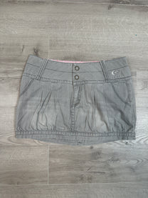 GREY DENIM MINI SKIRT