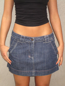 Denim mini skirt