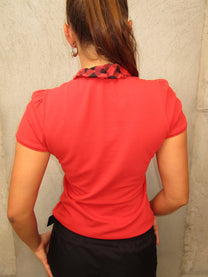 RED BURBERRY SHIRT
