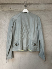 GREY LEATHER JACKET