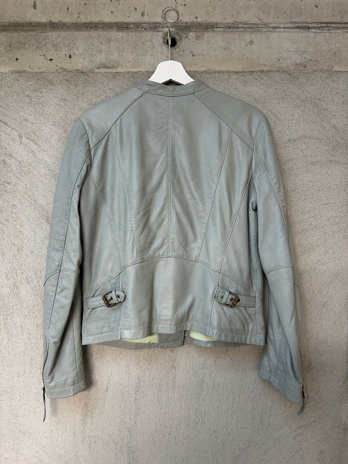 GREY LEATHER JACKET