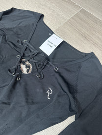 BLACK SHORT SLEEVE TOP
