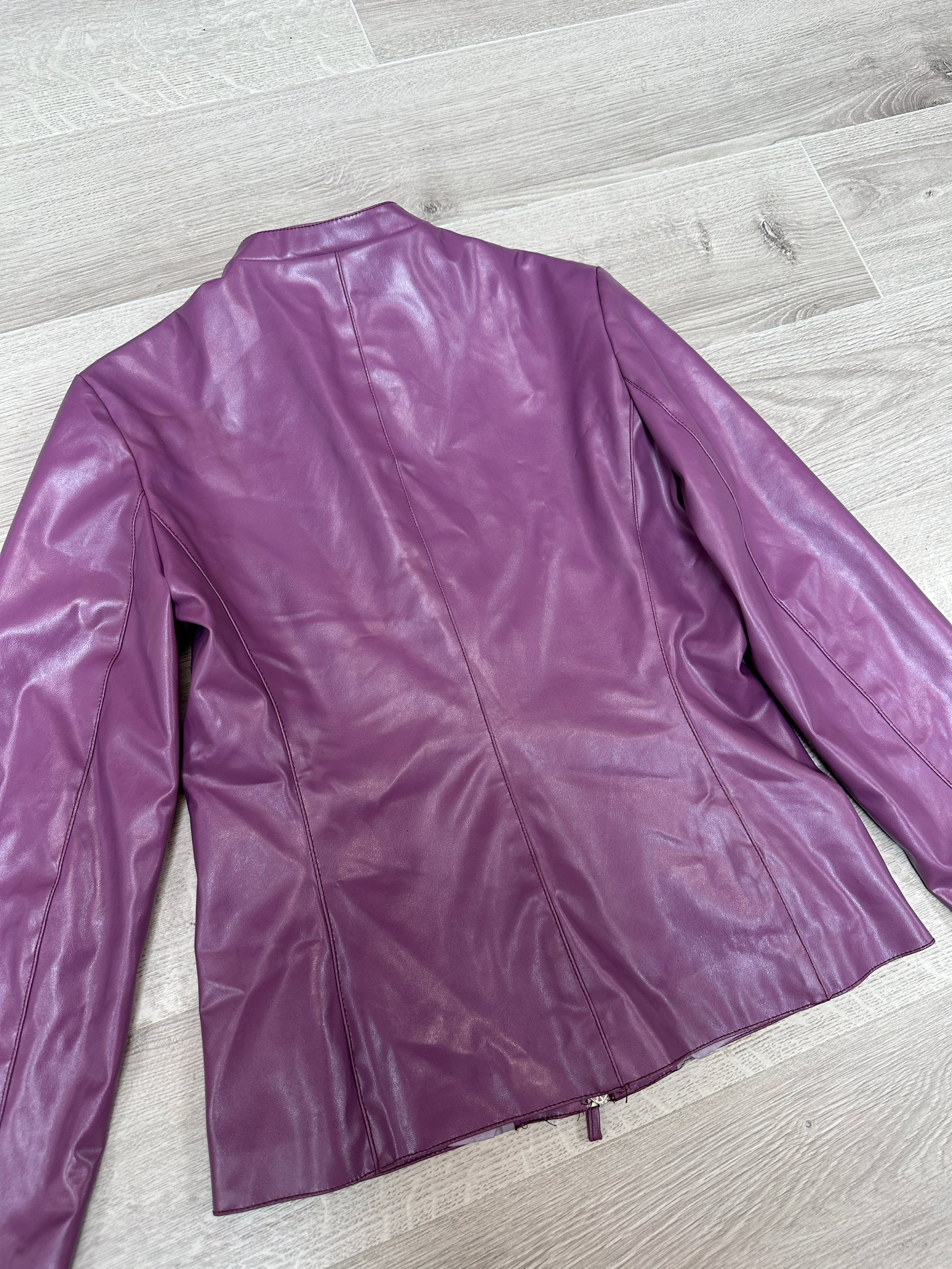 PURPLE FAUX LEATHER