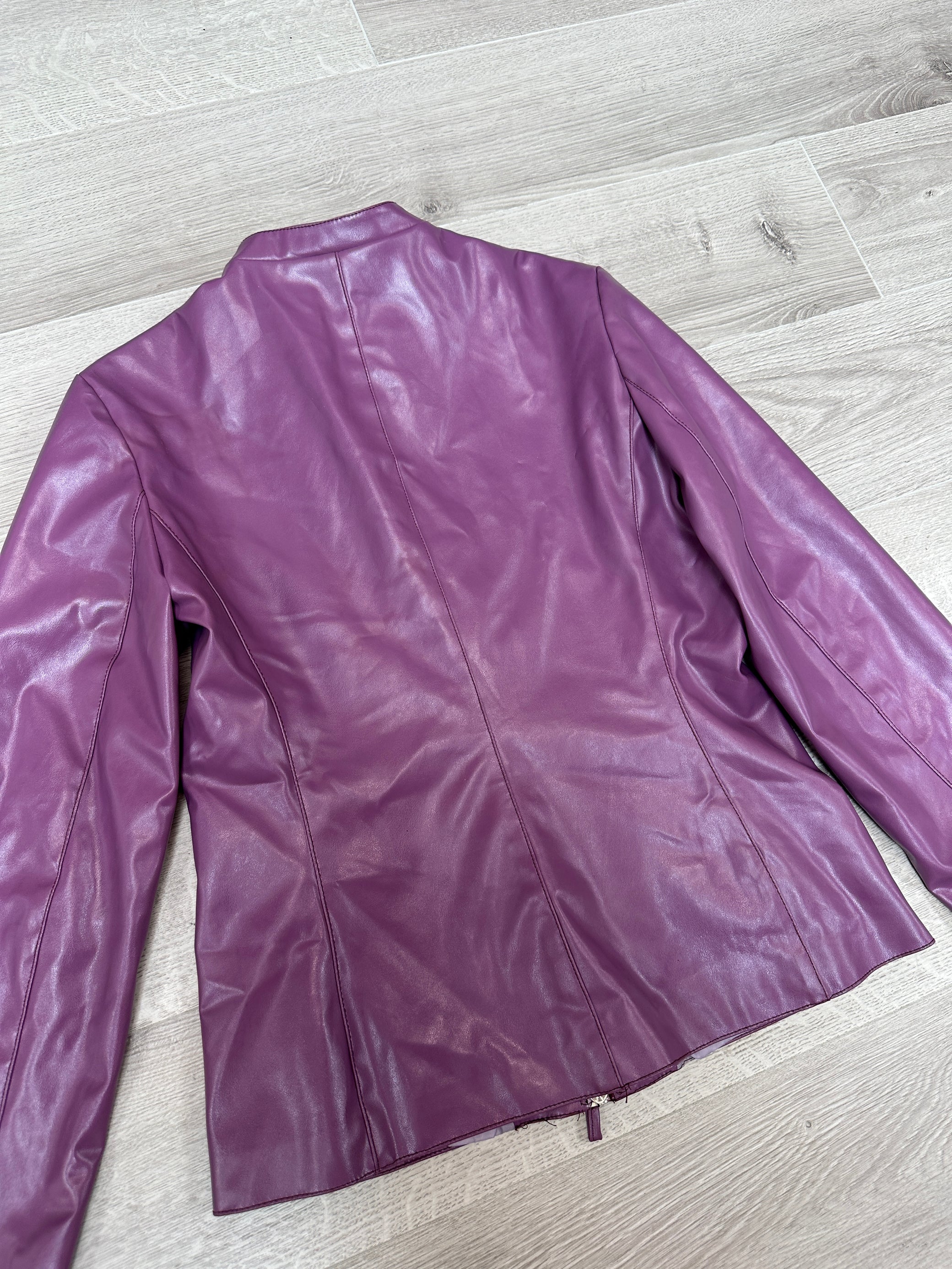 PURPLE FAUX LEATHER