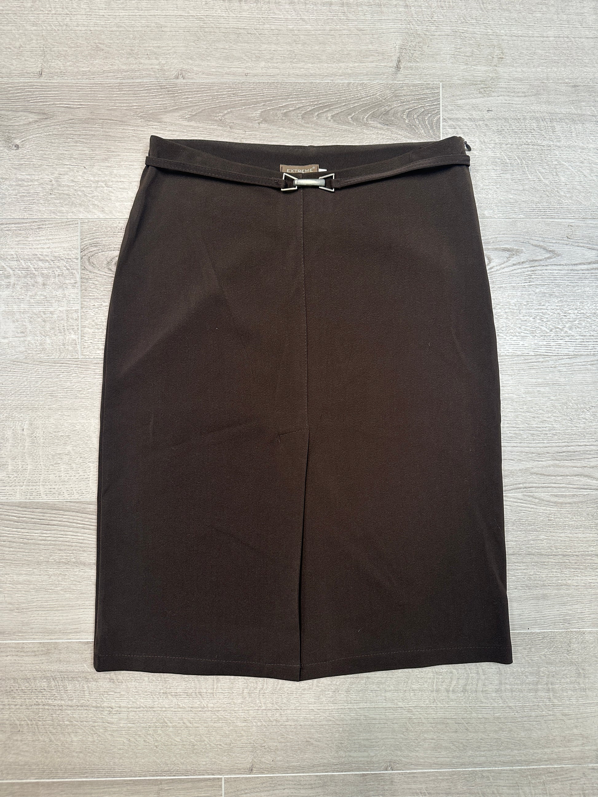 BROWN MID SKIRT