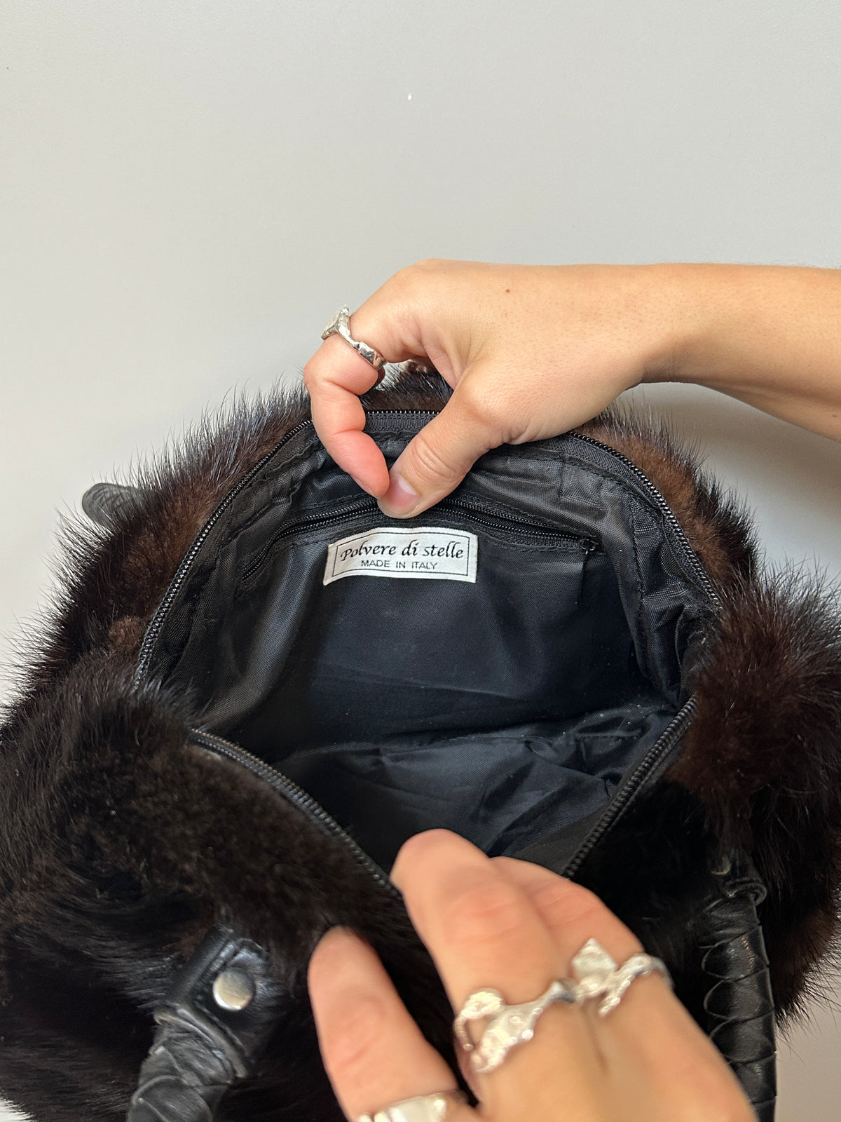 BOWN MINK FUR BAG