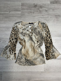 ANIMAL PRINTED MESH SHIRT