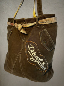 DIESEL GREEN DENIM BAG