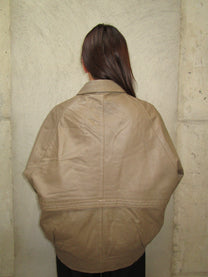 BEIGE LEATHER JACKET