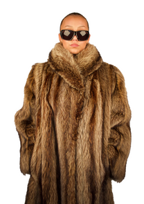BROWN FUR COAT