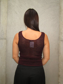 BURGUNDY CROCHET TOP