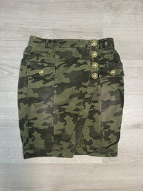 BALMAN GREEN CAMO SKIRT