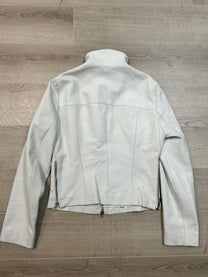 WHITE LEATHER JACKET