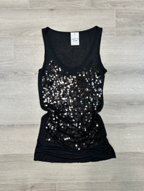 BLACK SEQUIN TOP