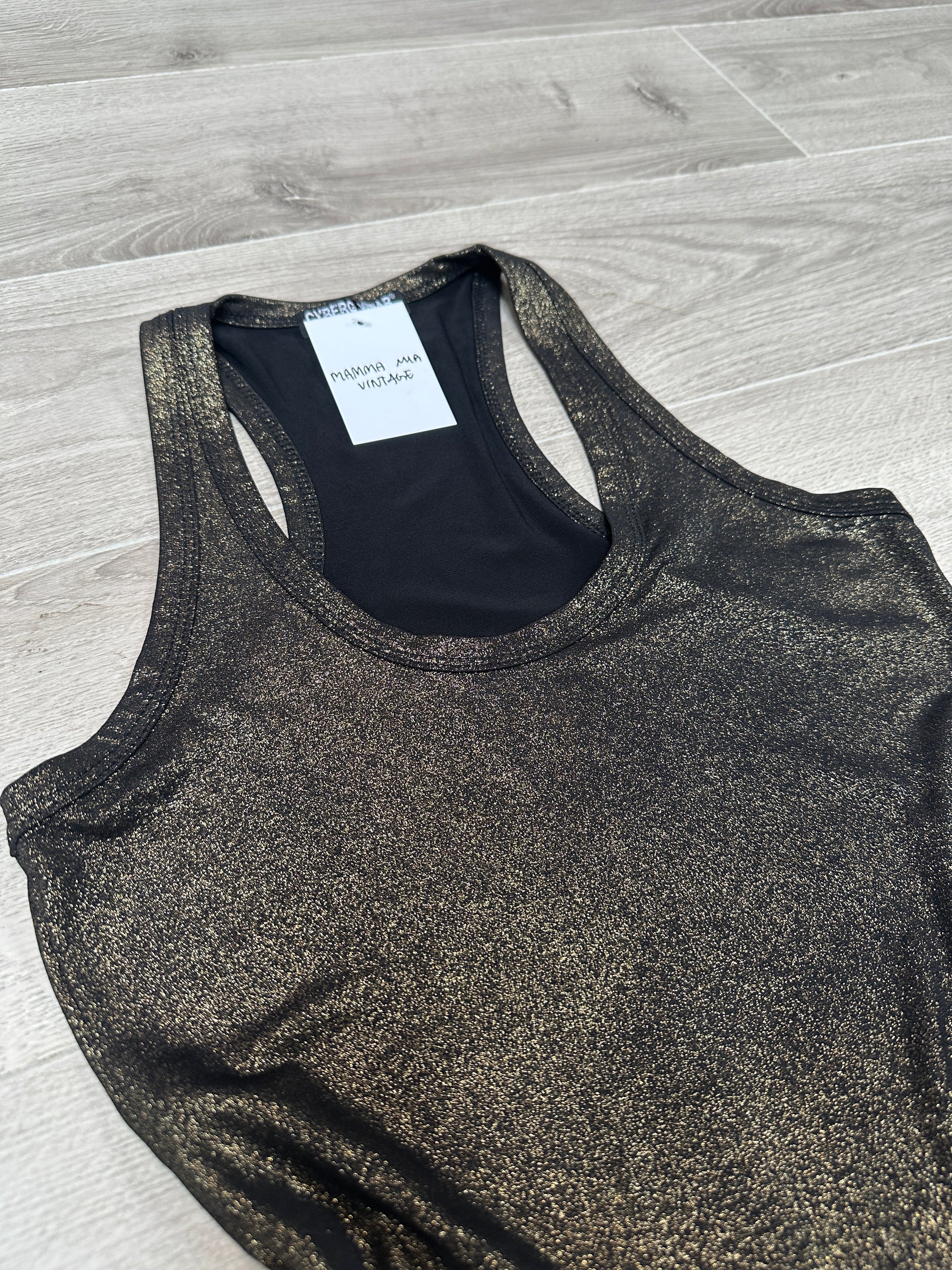 BLACK GLITTER TOP