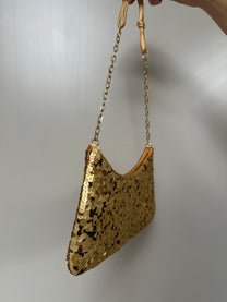 GOLD SEQUIN SMALL BAG