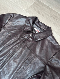 PURPLE FAUX LEATHER JACKET