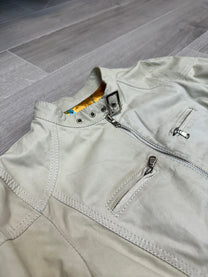 CREAM LEATHER JACKET