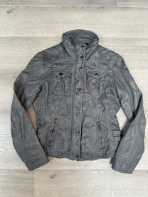 GREY LEATHER JACKET