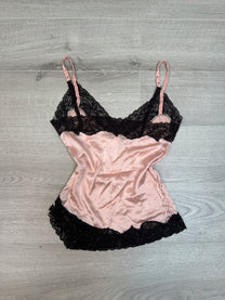 PINK SLIP TOP WITH LACE