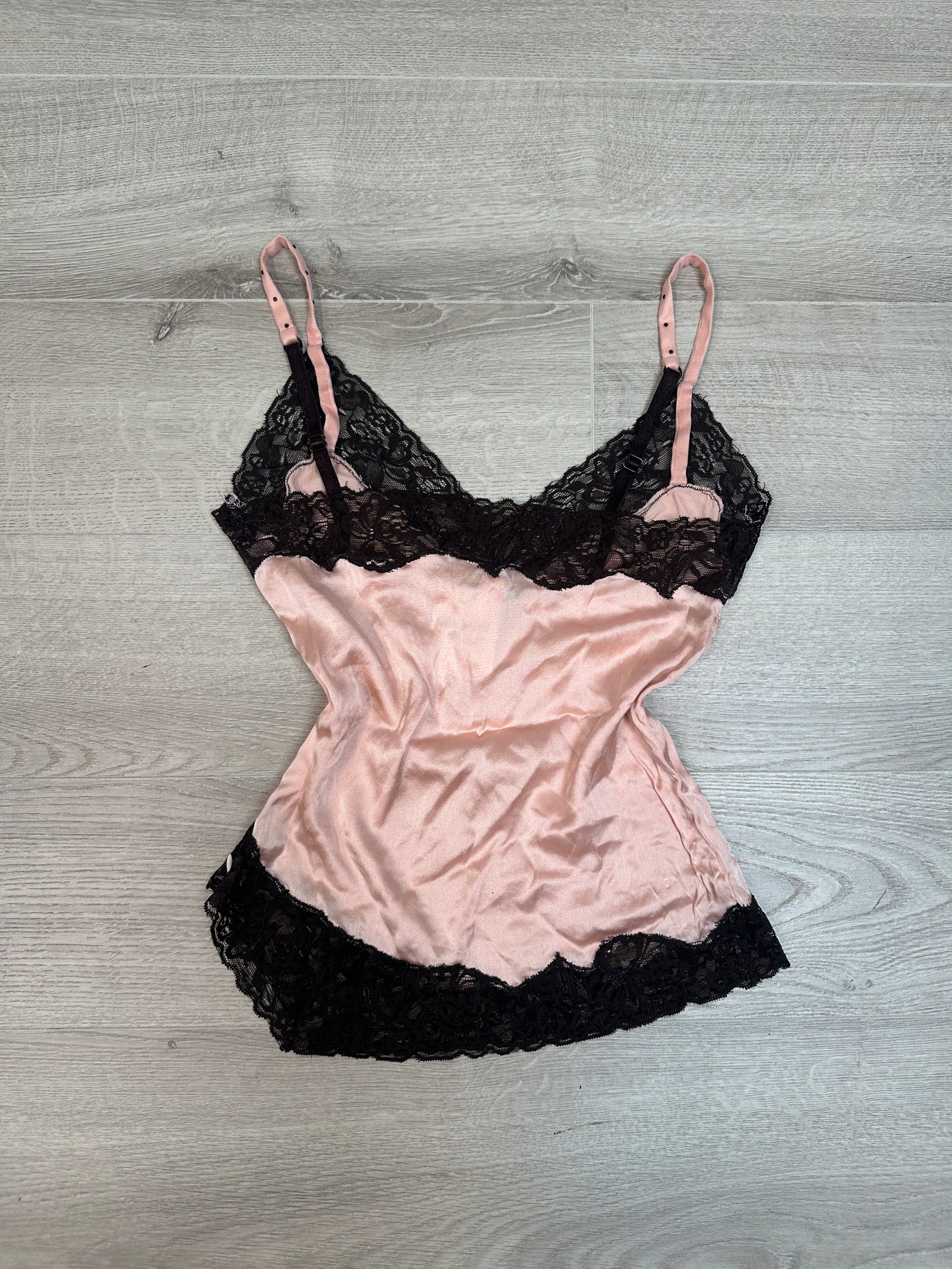 PINK SLIP TOP WITH LACE